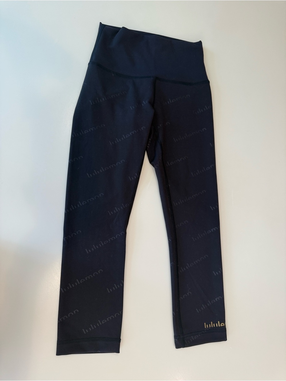 Lululemon Special Edition Wunder Train High Rise Crop 21” Embossed Black